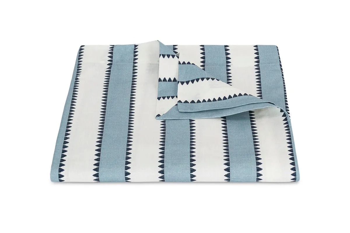 Apollo Stripe Tablecloths in Sky by Matouk Schumacher