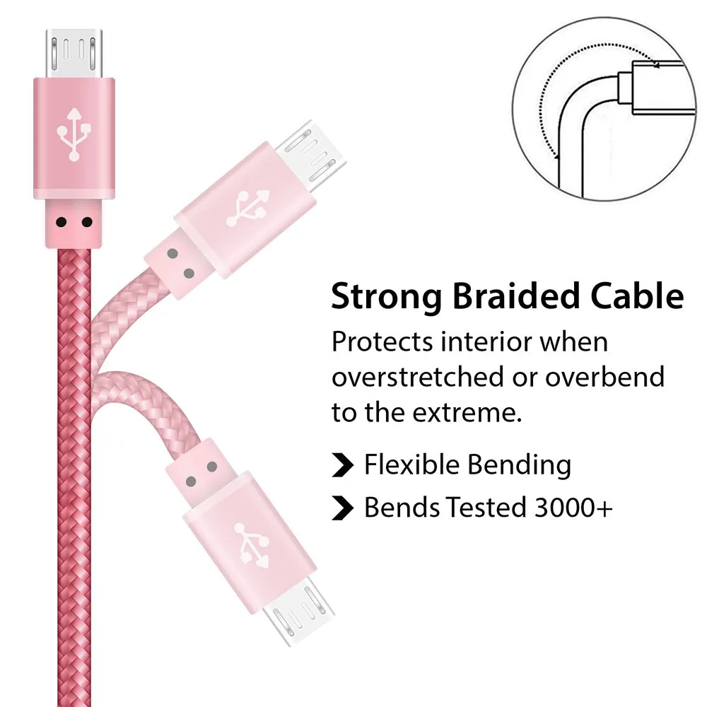 Best Quality Braided Micro USB Cable for Data Sync and Charging