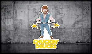 Chuckin' Deuces Sticker