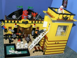 CUSTOM LEGO KIT HALLOWEEN SET: HAUNTED GHOST TOWER, WITCH SHOP, PLAYGROUND, RIDES (1130 pcs). 35 RARE RETIRED MINIFIGURES, 8 ANIMALS: WITCH, GLOW-IN-THE-DARK GHOSTS, HARRY POTTER TEAM, SOLDIERS, SKELETONS, MONSTERS, KNIGHTS ETC...(KIT 14)