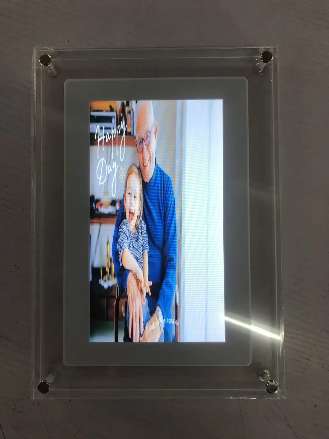 Digital Picture Frame Acrylic Video Player Digital Photo Frame Vertical Display With 1GB And Battery Type C Video Frame Gift For Loved