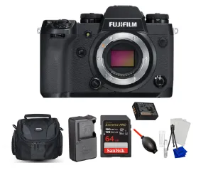 Fujifilm X-H1 Mirrorless Digital Camera Bundle (Body Only)   SanDisk 64GB Extreme PRO Memory Card