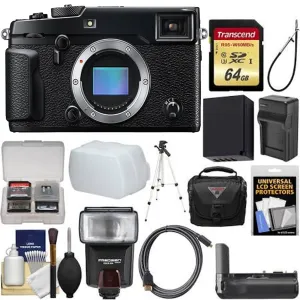 Fujifilm X-Pro2 Mirrorless Digital Camera (Body Only)   64GB Card   Case   Flash   Diffuser   Battery &amp; Charger   Tripod   Kit