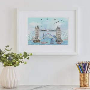 Josie Shenoy Tower Bridge Bus Jump Print