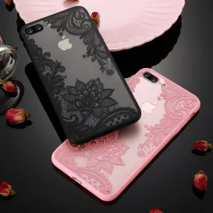 KISSCASE Case For iPhone XR 5S 5 Se 6 7 8 Plus Luxury Lace Flower Back Case For iPhone 11 Pro 11 Pro max  XS Max XR X Capinhas