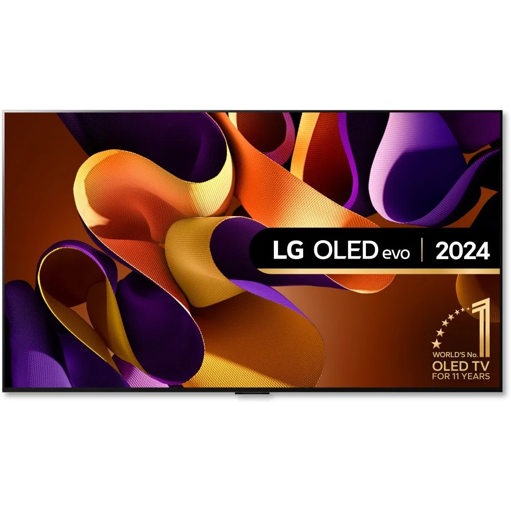 LG OLED55G45LW 55" OLED evo G4 4K Smart TV, 4K Ultra HD, Silver, F Rated