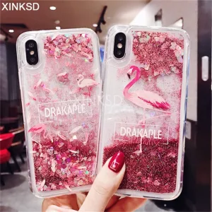 Liquid Quicksand Glitter Case For iPhone XS MAX XR X SE 5S 5 S Silicone Back Phone Cover Case For iPhone 7 8 6 S 6S Plus Cases