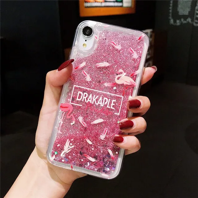 Liquid Quicksand Glitter Case For iPhone XS MAX XR X SE 5S 5 S Silicone Back Phone Cover Case For iPhone 7 8 6 S 6S Plus Cases