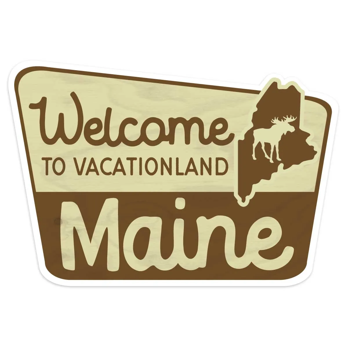 Maine Welcome to Vacationland State Pride Vinyl Sticker