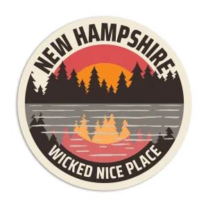 New Hampshire Wicked Nice Place State Pride Vinyl Sticker