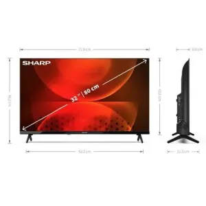 Sharp 1T-C24FH2KL2AB 24" HD Ready Led Android Smart TV Chromecast - Black