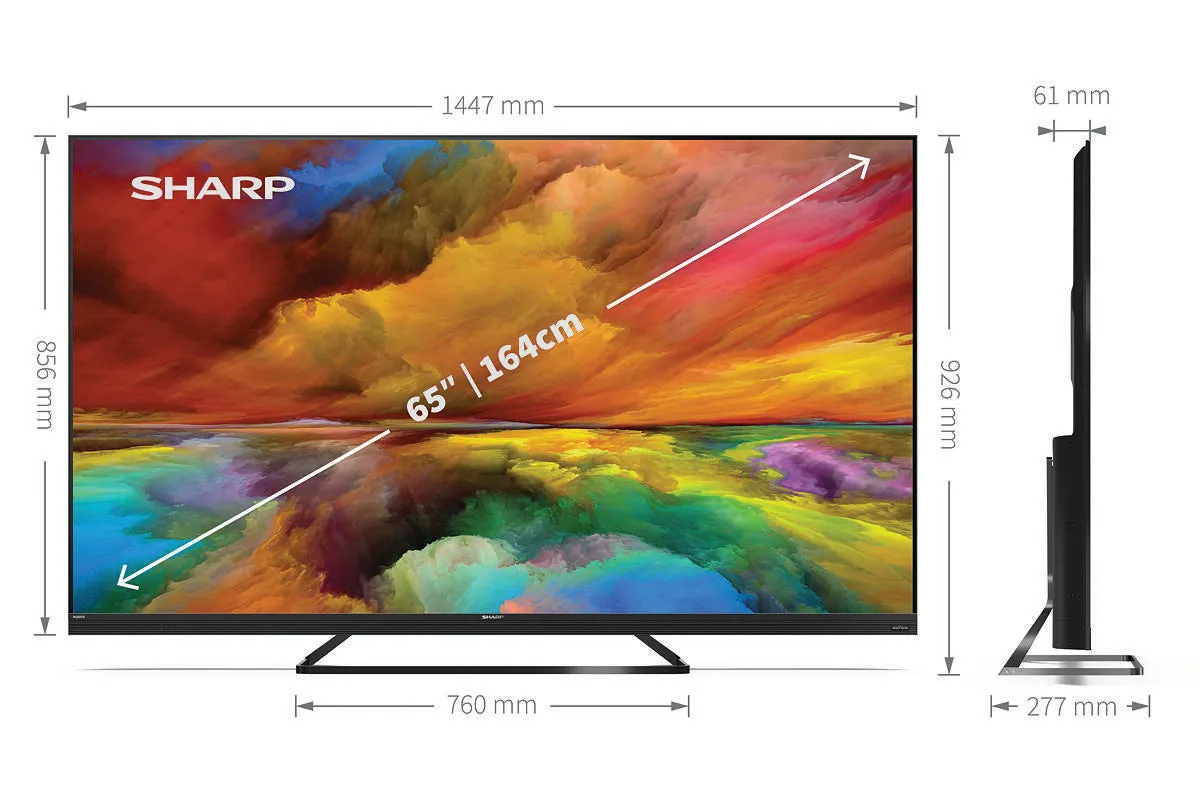 Sharp 4T-C75EQ3KM2AG 75 Inch 4K Ultra HD Smart TV Quantum Dot