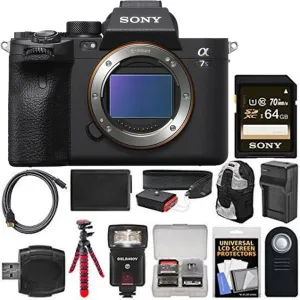 Sony Alpha a7S III Mirrorless Digital Camera with 64GB Card   Backpack   Flash   Battery &amp; Charger   Tripod   Remote   Kit