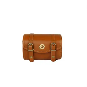 Tan Brown Melten Classic Mirrorless Leather Camera Case - Harper