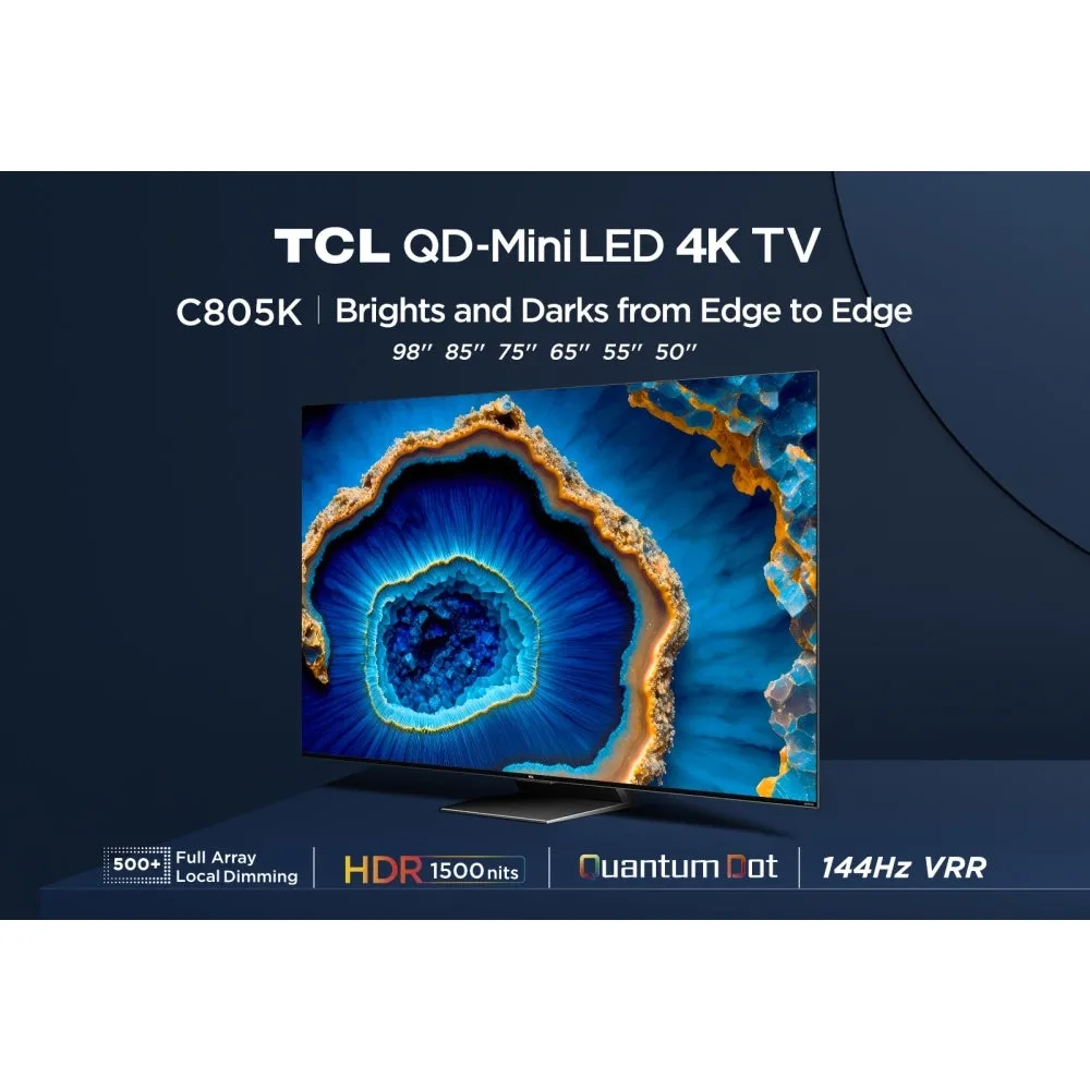 TCL 50C805K 50 Inch C805K 4K UHD HDR QLED Mini LED Smart Google TV 2024