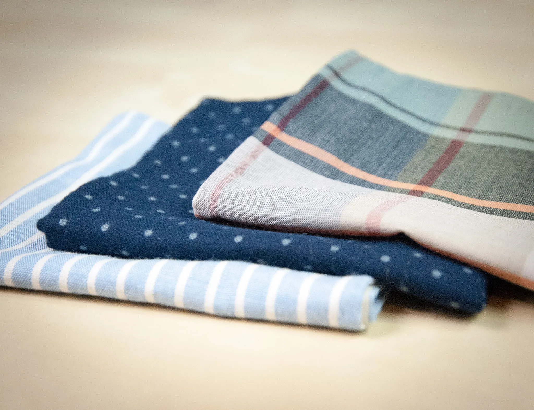 The Blue Stripe Pocket Square